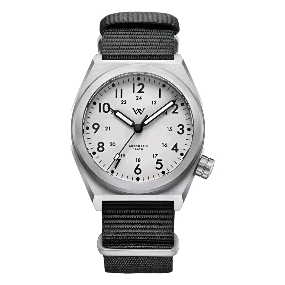 Welly Merck Pilot 216M, branco, pulseira de nylon