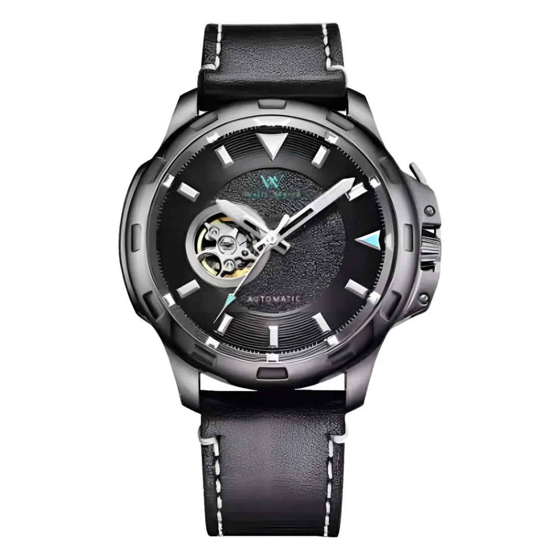 Welly Merck Turin 038M, preto, pulseira de couro
